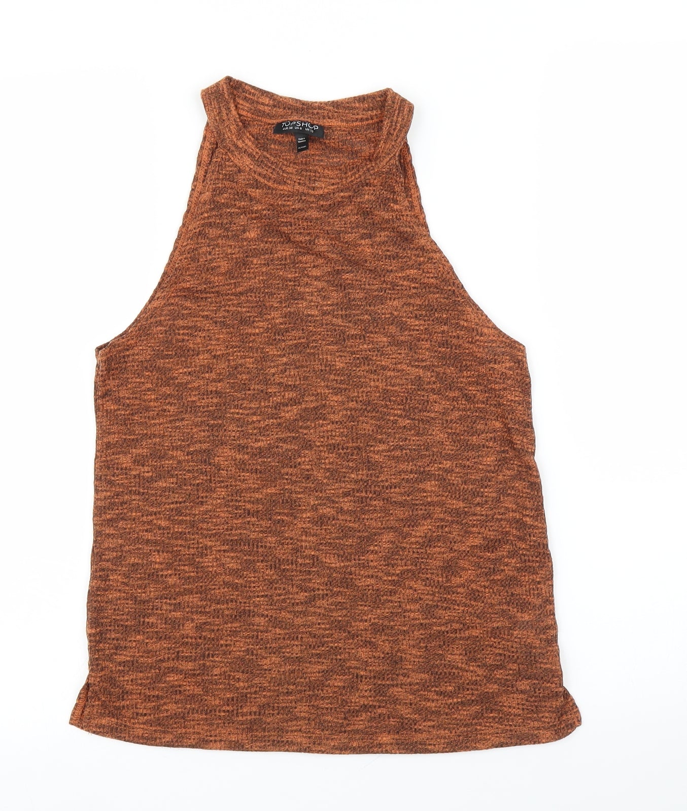 Topshop Womens Orange   Basic Blouse Size 10