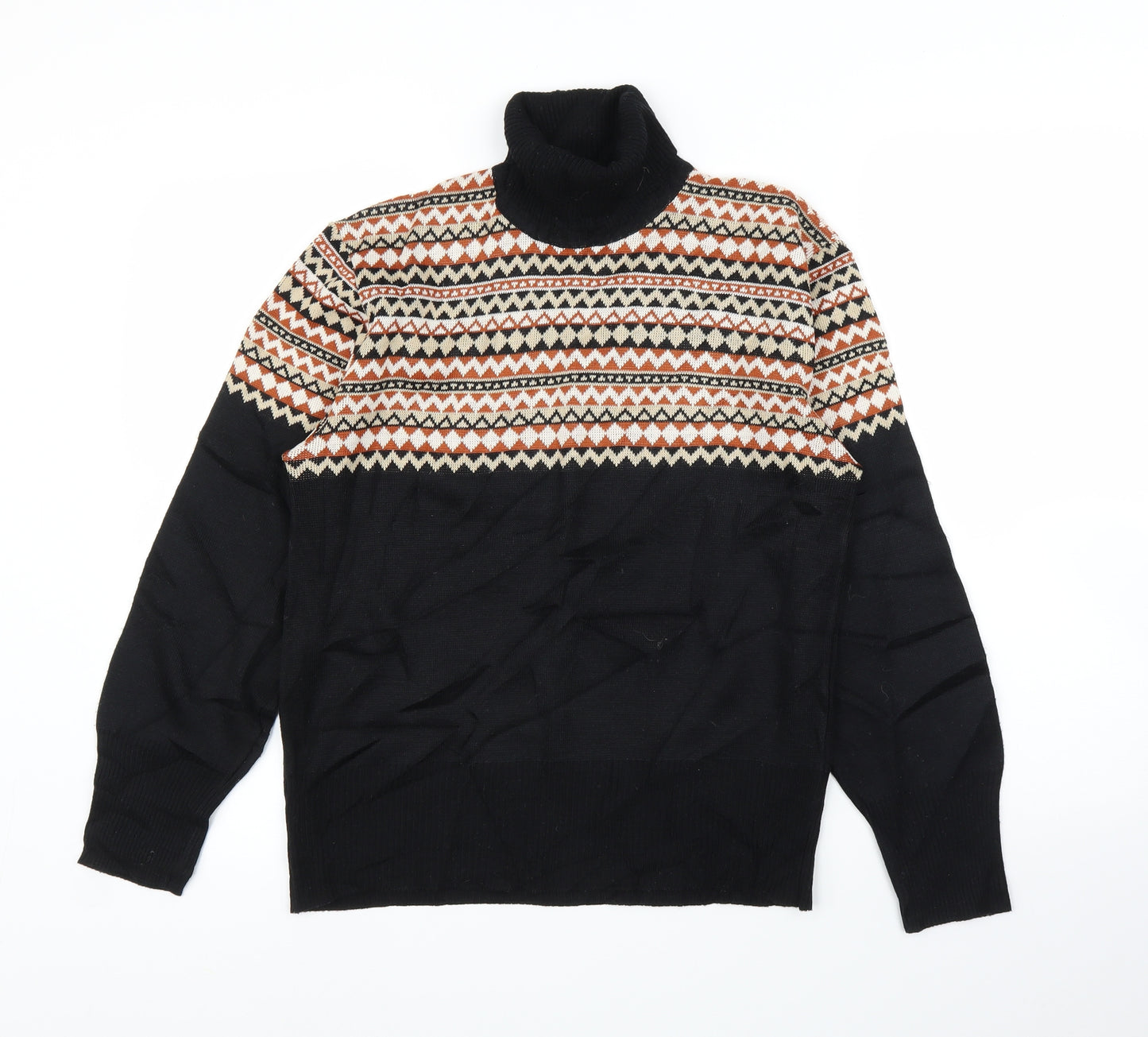 Preworn Womens Black Argyle/Diamond  Pullover Jumper Size L