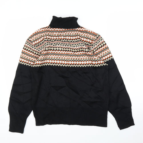Preworn Womens Black Argyle/Diamond  Pullover Jumper Size L