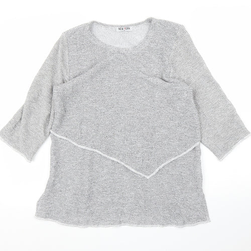 New York Womens Grey   Basic Blouse Size M