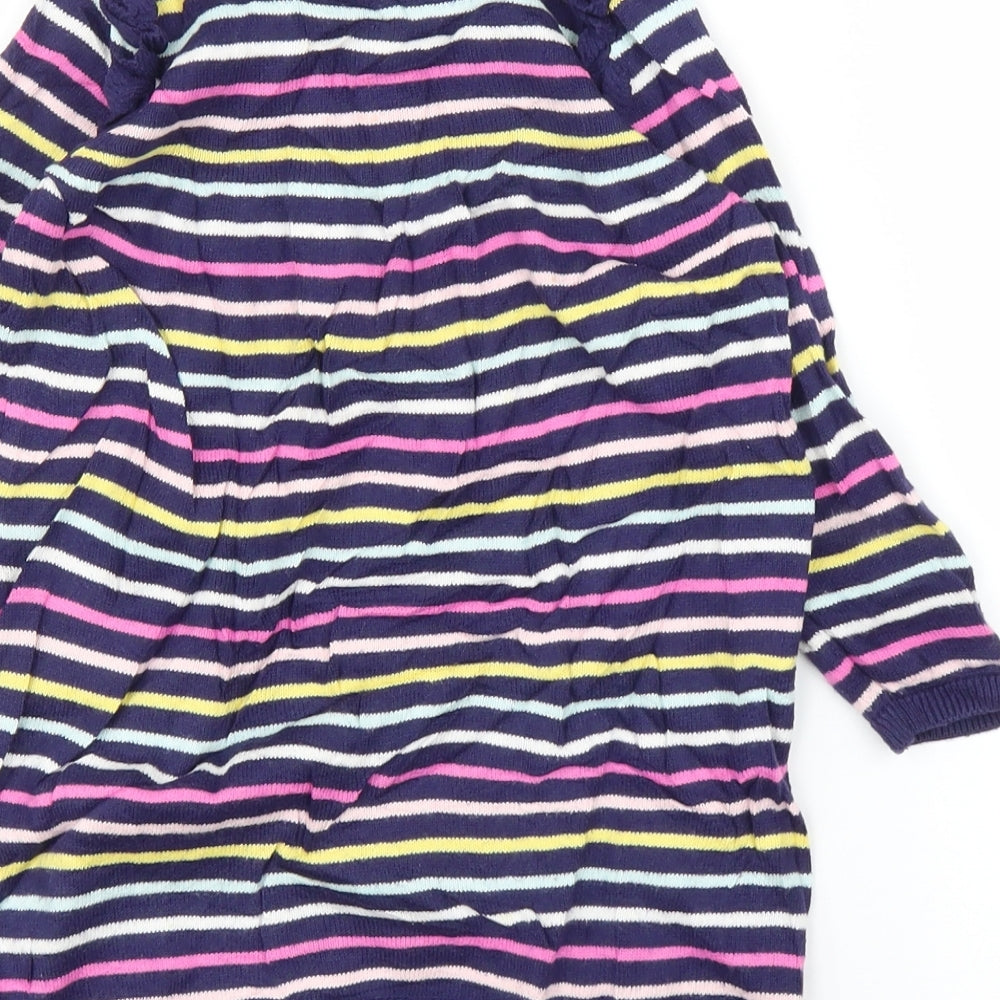 TU Girls Purple Striped  Jumper Dress  Size 18-24 Months