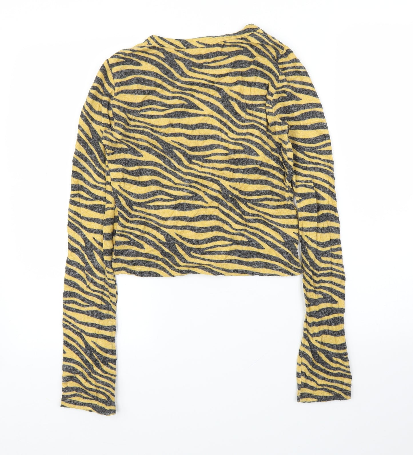 Zara Womens Beige Animal Print  Pullover Jumper   - Zebra print