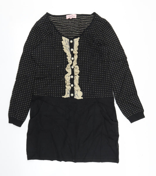 Front view of Darling women’s black jumper dress, size M