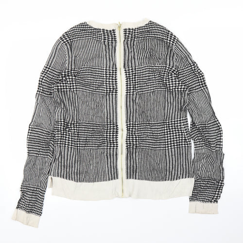 H&M Womens Black Houndstooth  Pullover Jumper Size L
