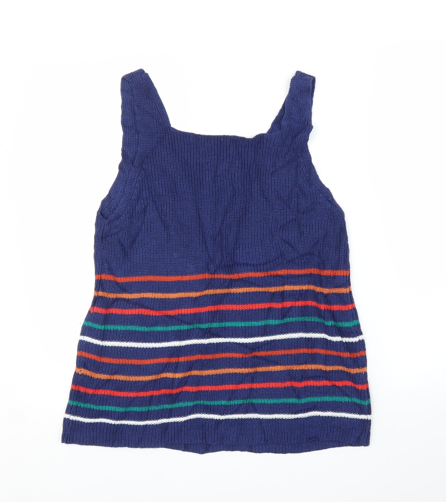 Preworn Womens Blue Striped  Basic Tank Size L
