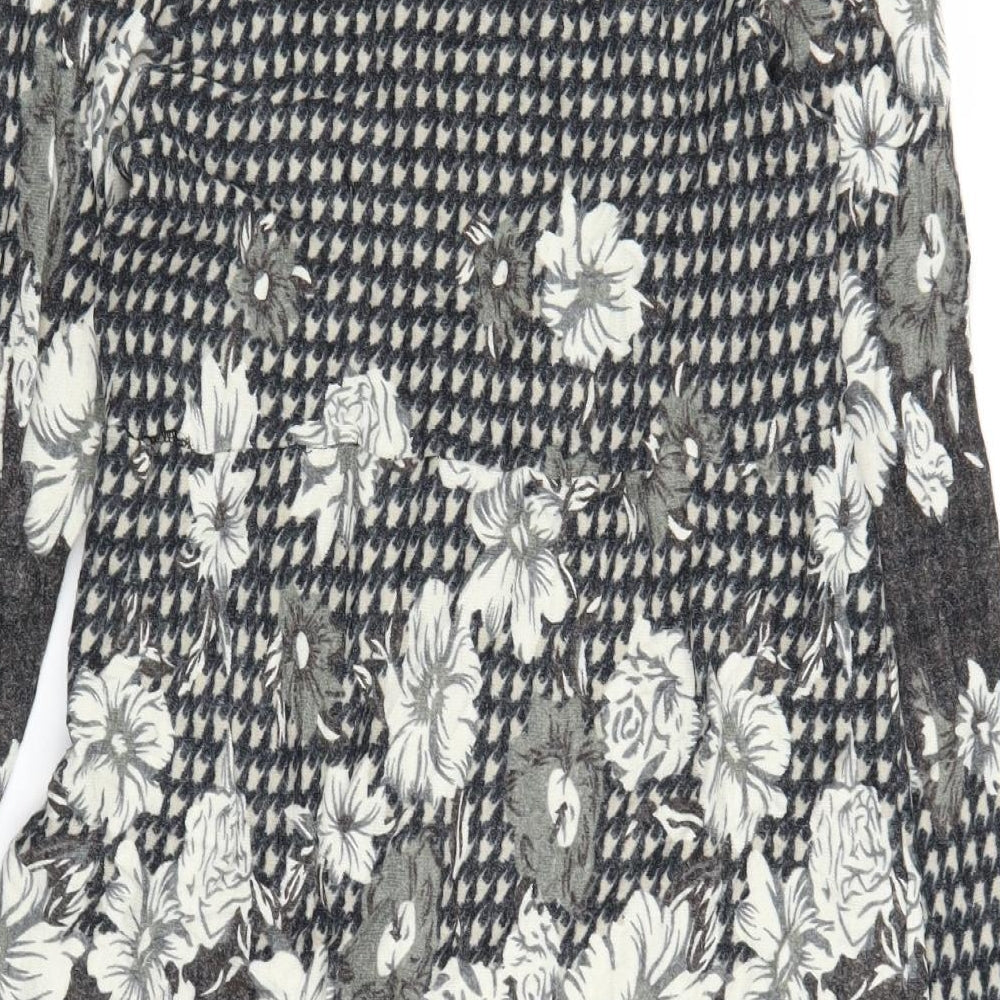 Preworn Womens Grey Floral  Jumper Dress  Size M