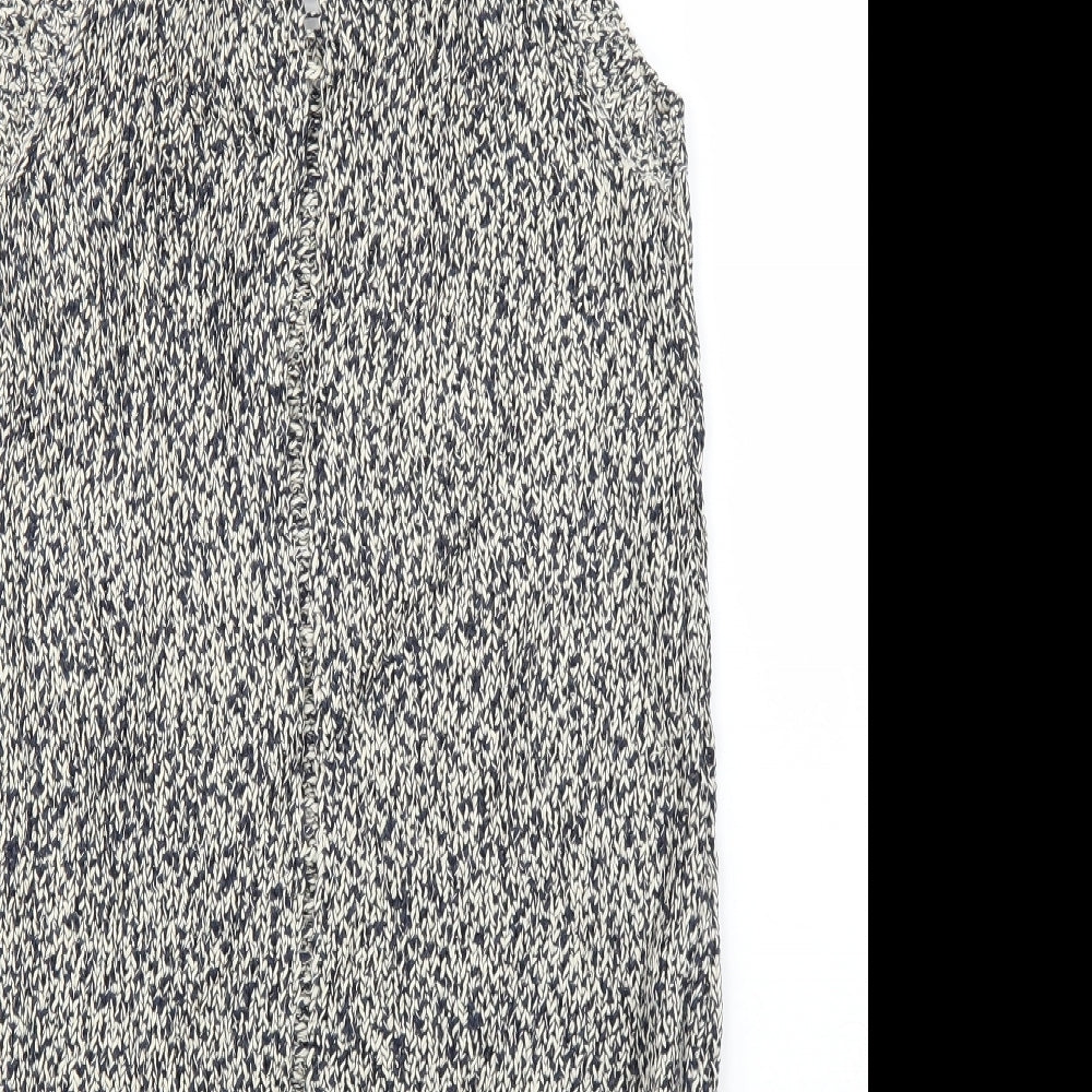 Topshop Womens Grey   Tunic Blouse Size 10