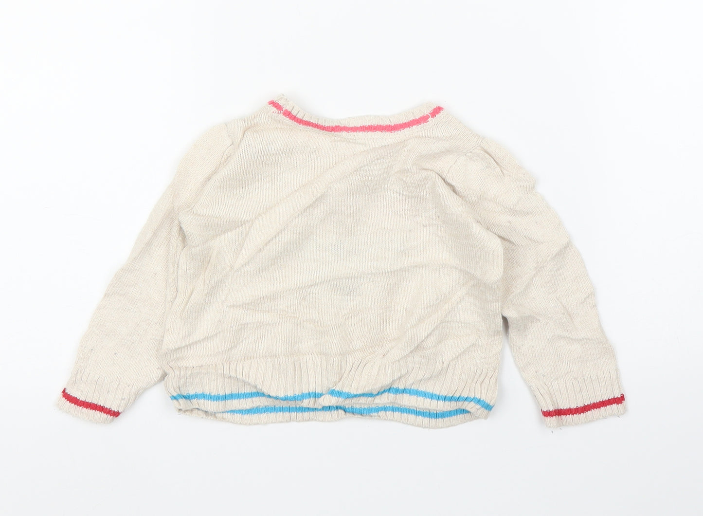 Gap Girls Beige   Pullover Jumper Size 12-18 Months  - Love heart