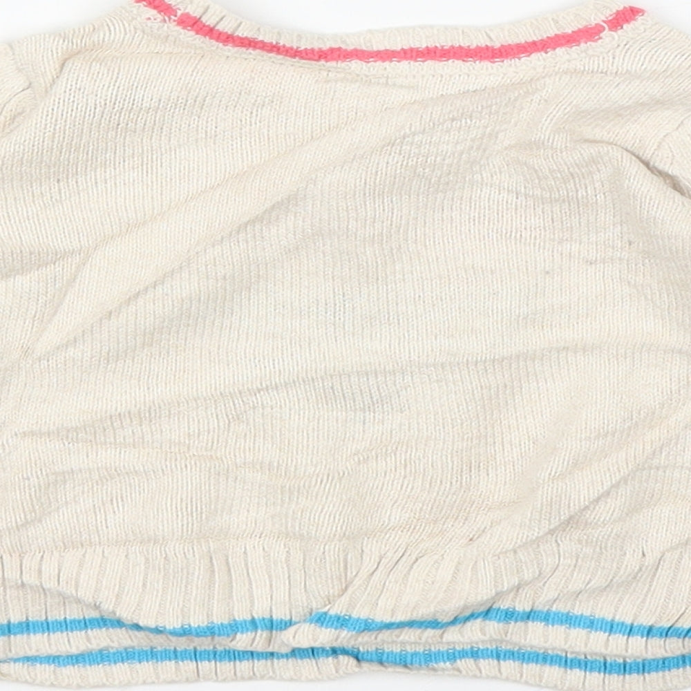 Gap Girls Beige   Pullover Jumper Size 12-18 Months  - Love heart