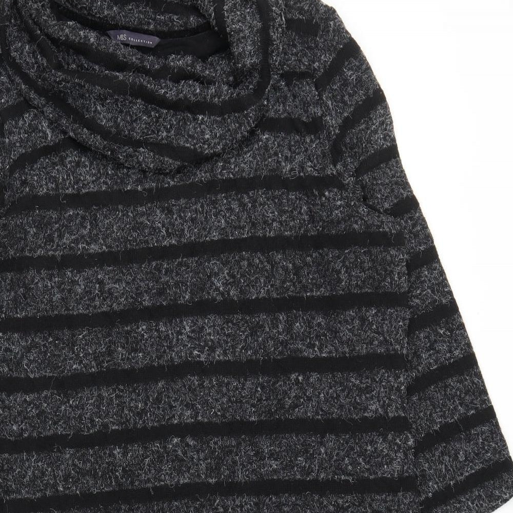 M&S Womens Grey Striped  Jumper Dress  Size 18