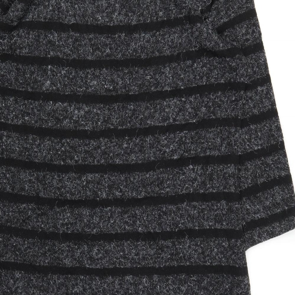 M&S Womens Grey Striped  Jumper Dress  Size 18