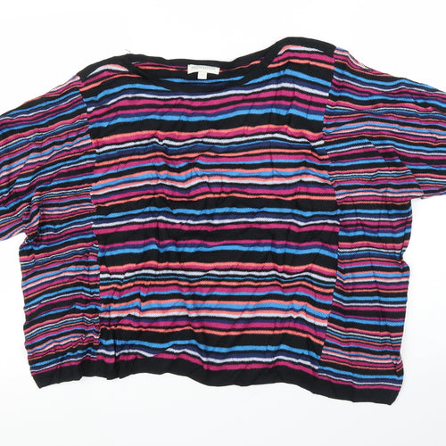 Monsoon Womens Pink Striped  Basic Blouse Size L