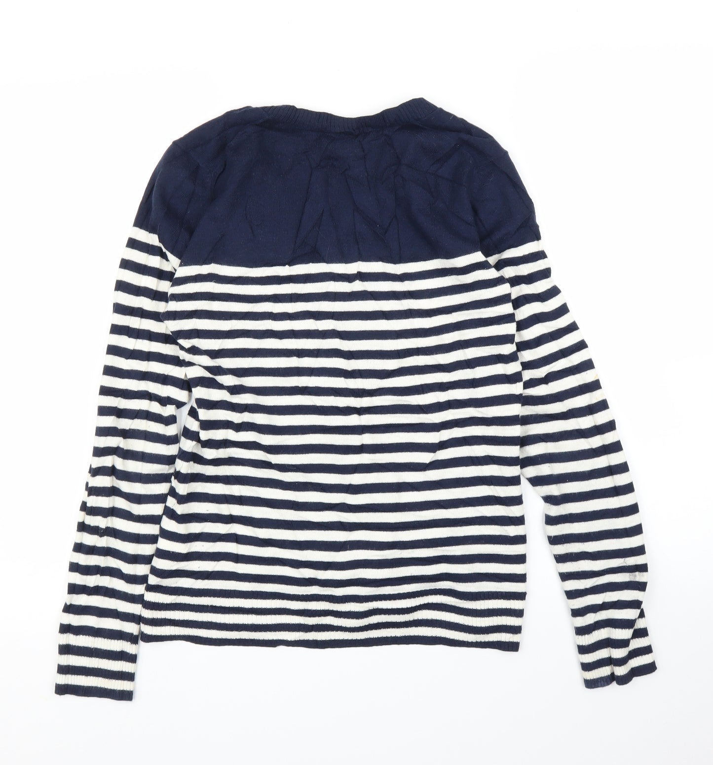 Gap Womens Blue Striped  Cardigan Jumper Size M