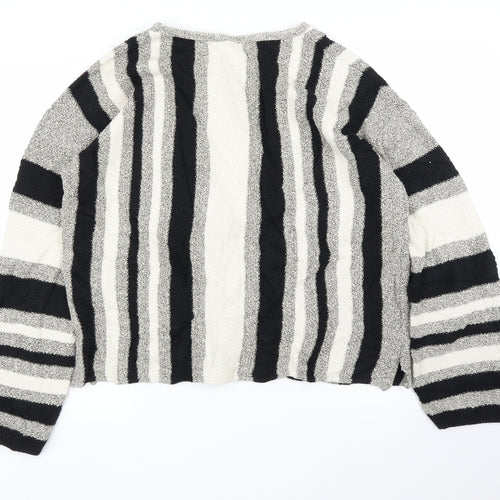 M&S Womens Beige Striped  Pullover Jumper Size L