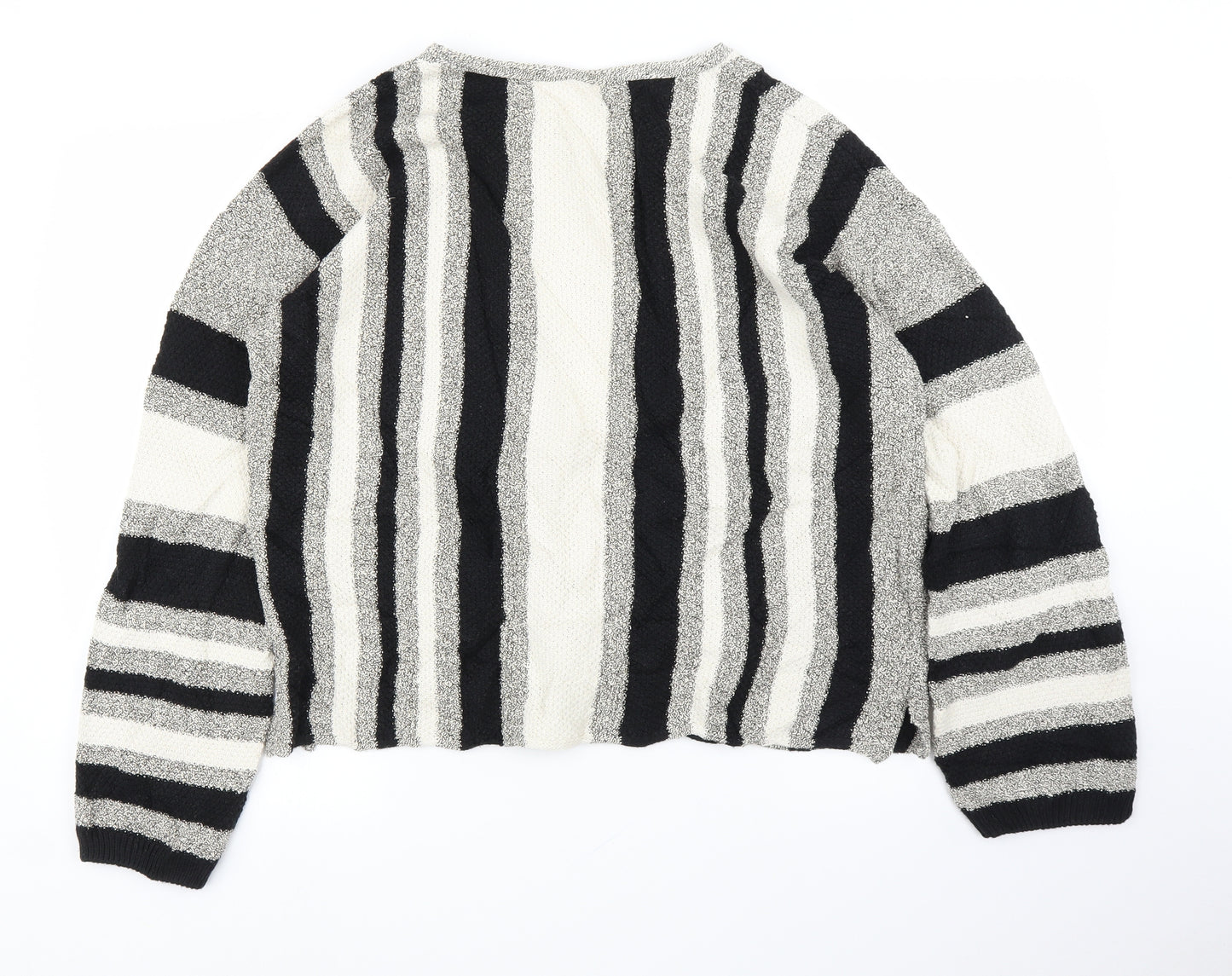M&S Womens Beige Striped  Pullover Jumper Size L