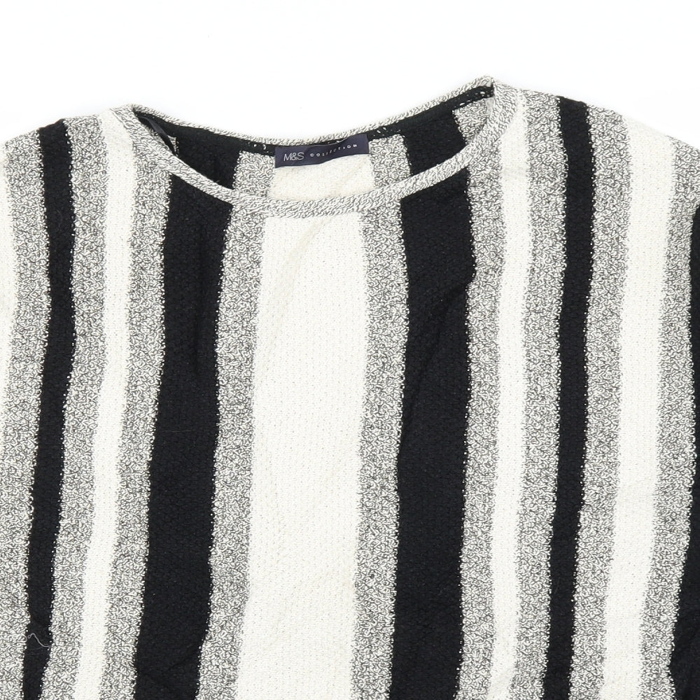 M&S Womens Beige Striped  Pullover Jumper Size L