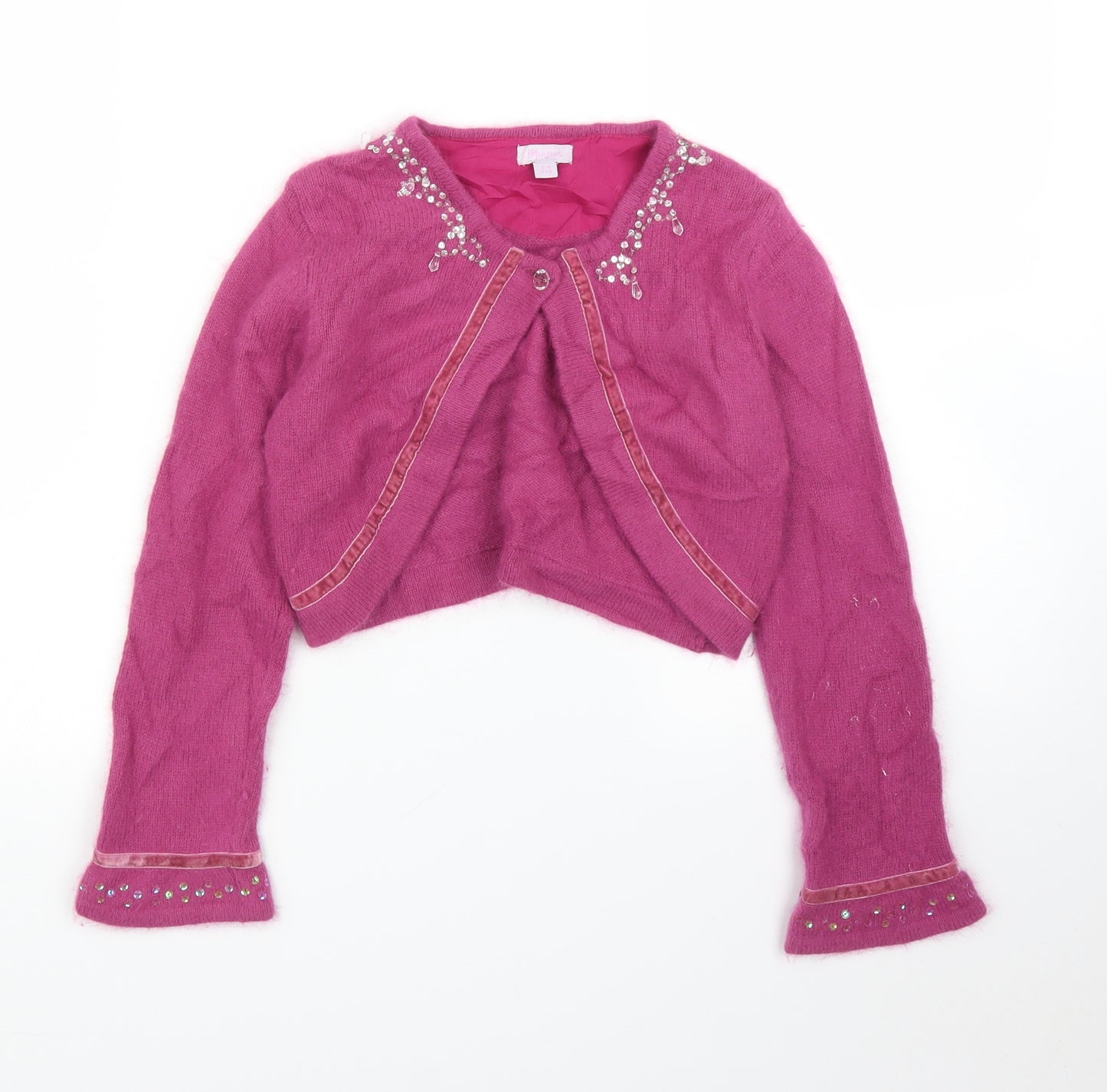 Monsoon Girls Pink   Cardigan Jumper Size 6-7 Years