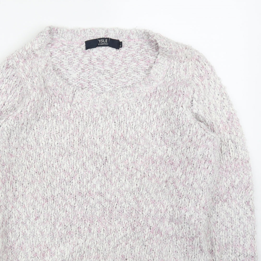 Isle Womens Pink   Pullover Jumper Size S