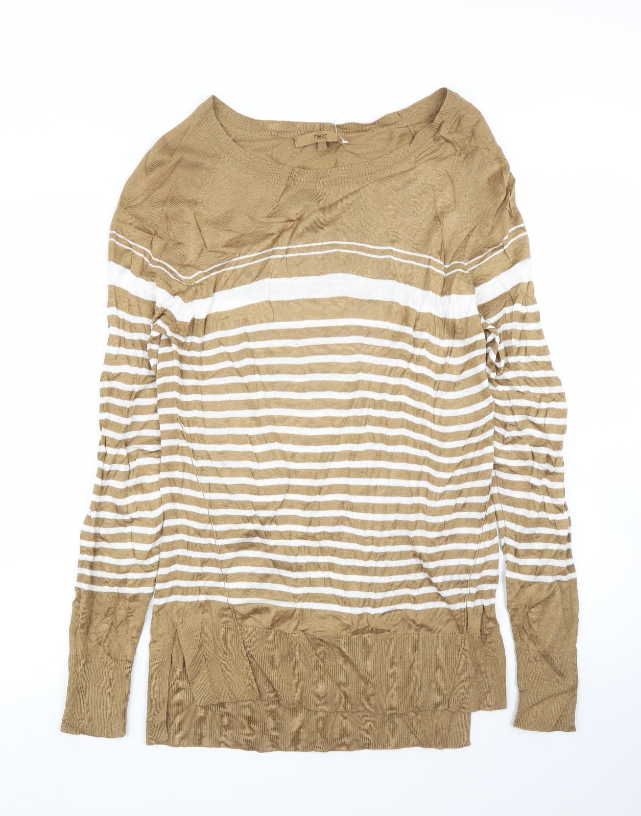 NEXT Womens Gold Striped  Tunic Blouse Size 12
