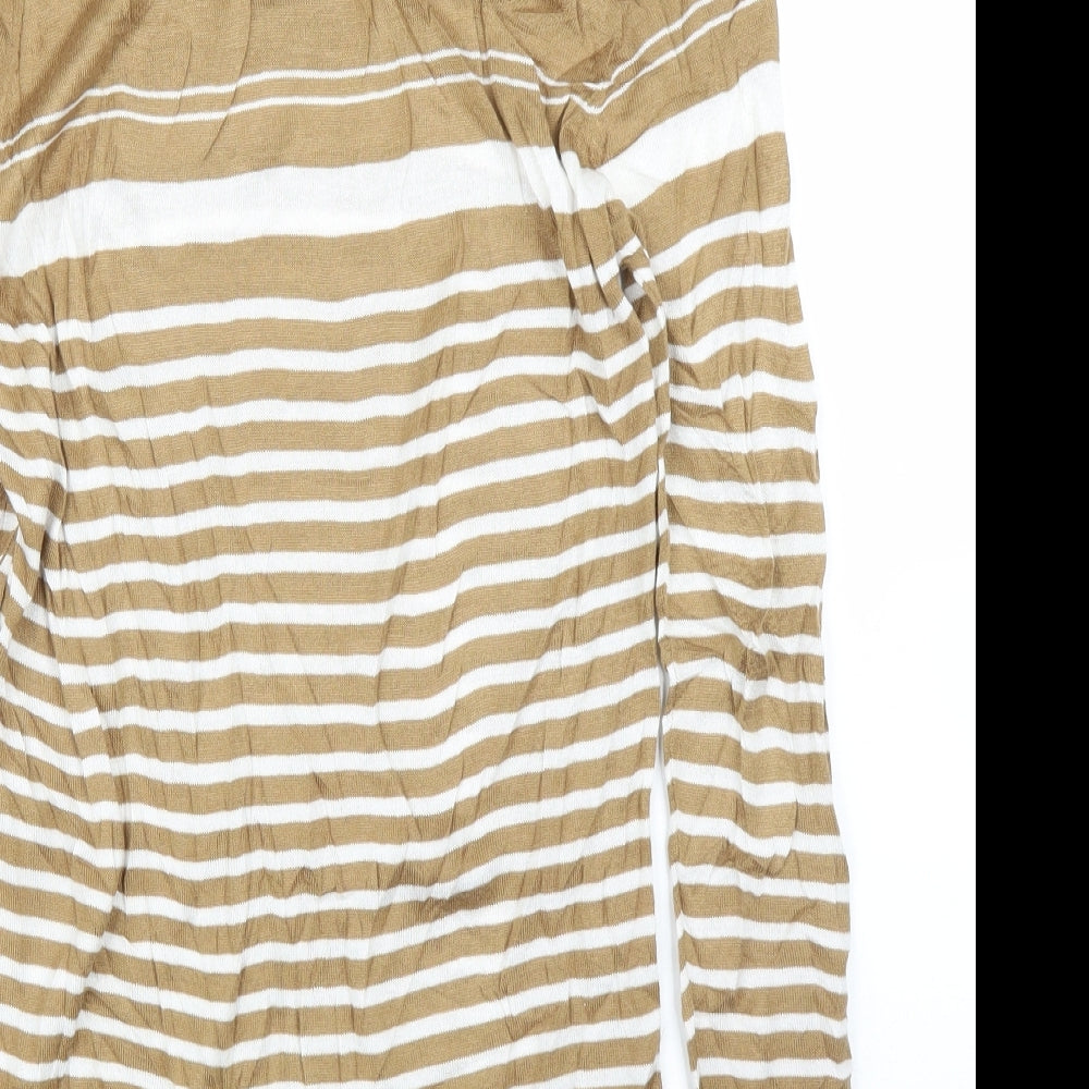 NEXT Womens Gold Striped  Tunic Blouse Size 12