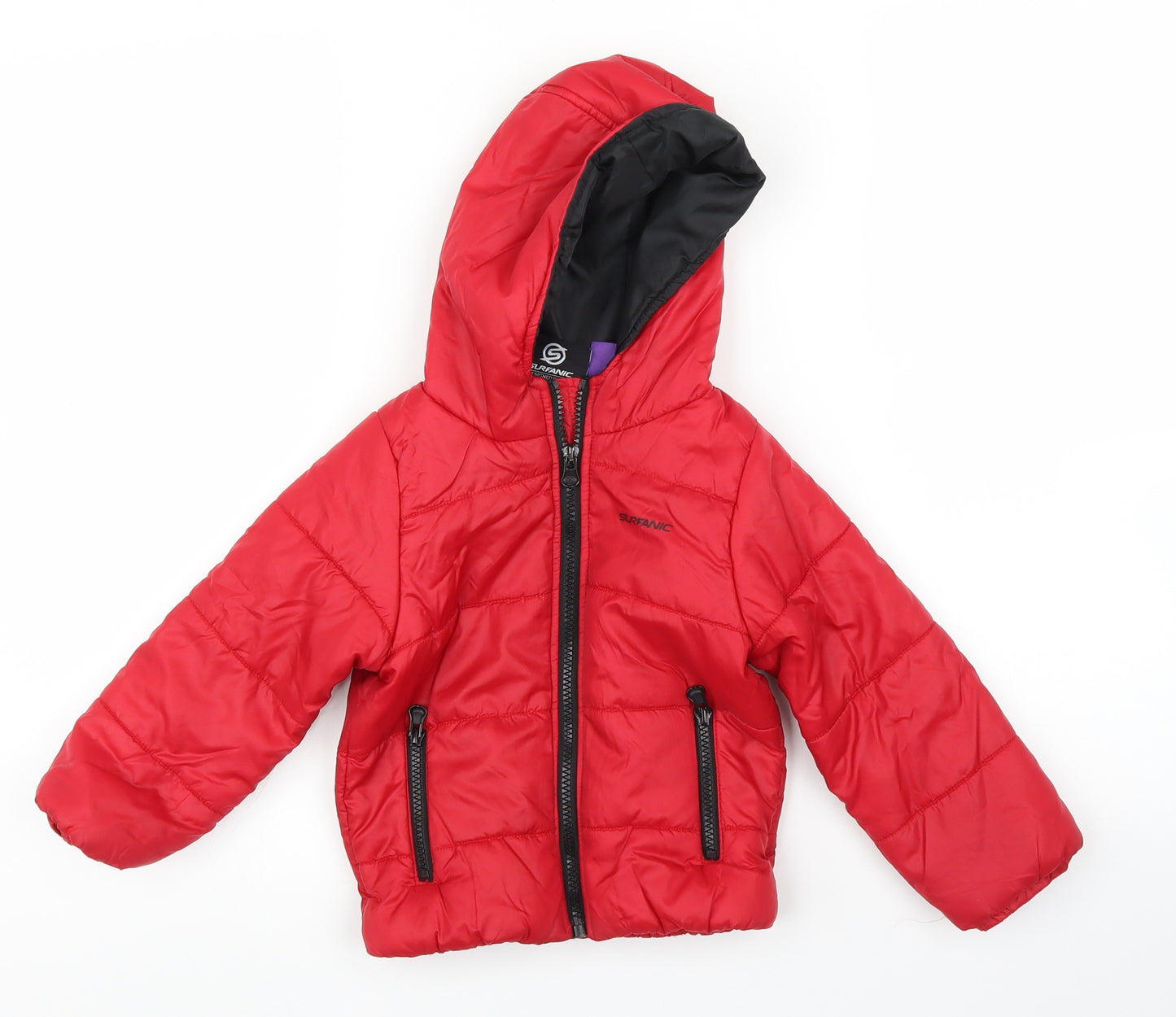 Surfanic Boys Red   Puffer Jacket Coat Size 3-4 Years