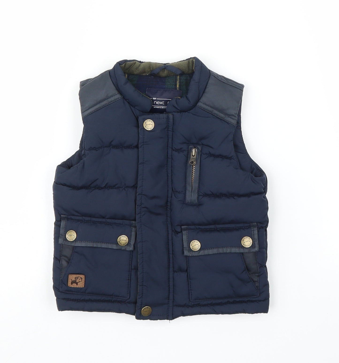NEXT Boys Blue   Gilet Coat Size 3-6 Months