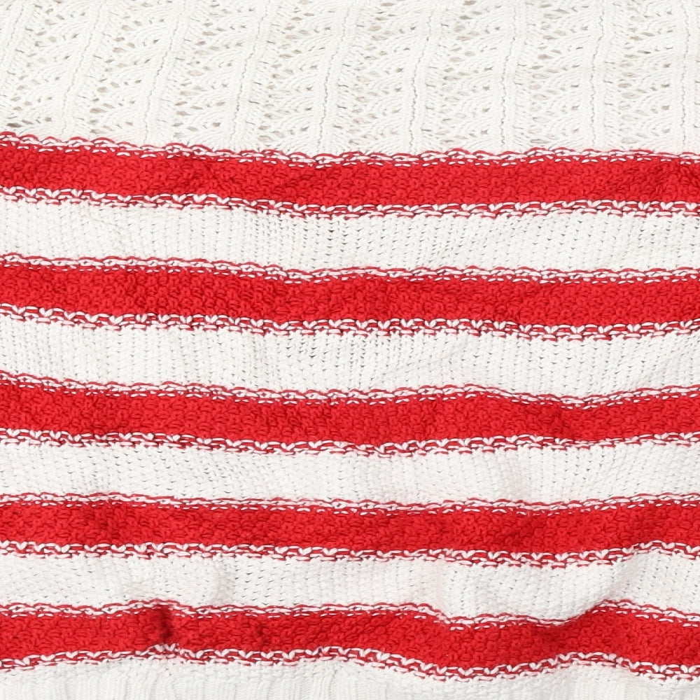NEXT  Womens White Striped  Pullover Jumper Size 10