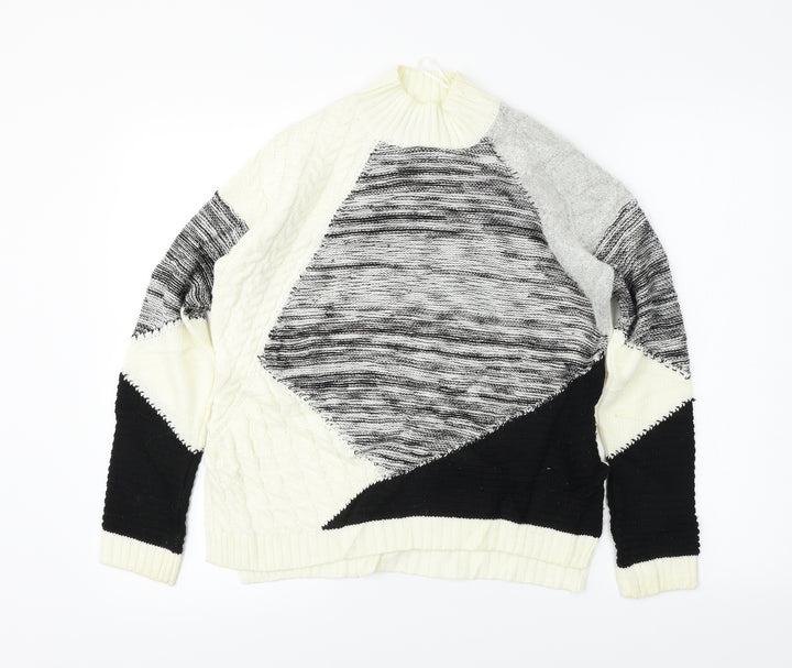 F&F Womens White Pullover Jumper Size 8