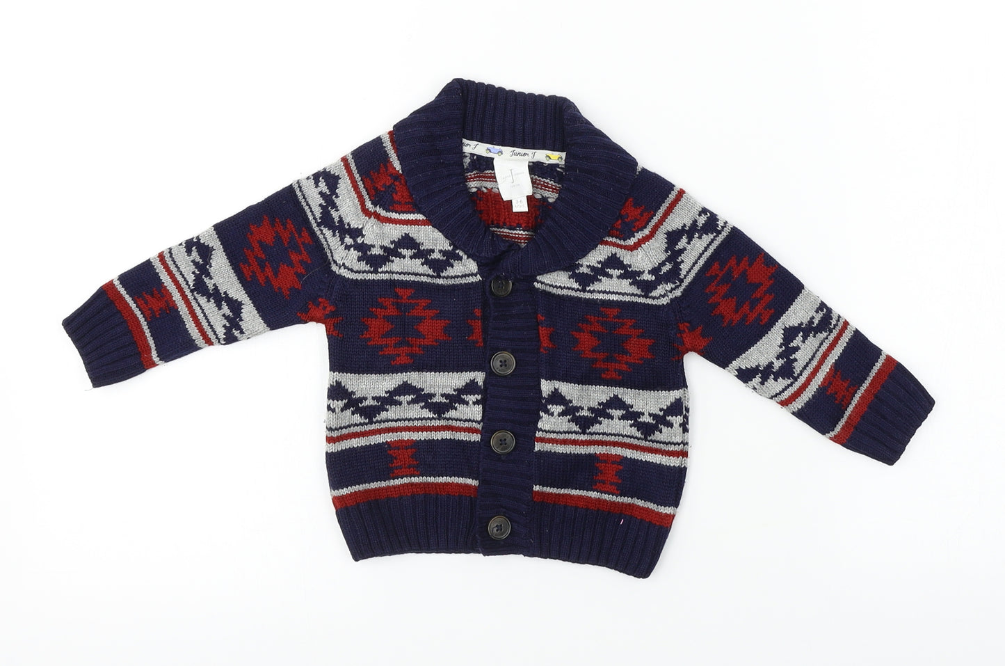 Jasper Conran  Boys Blue   Cardigan Jumper Size 3-6 Months