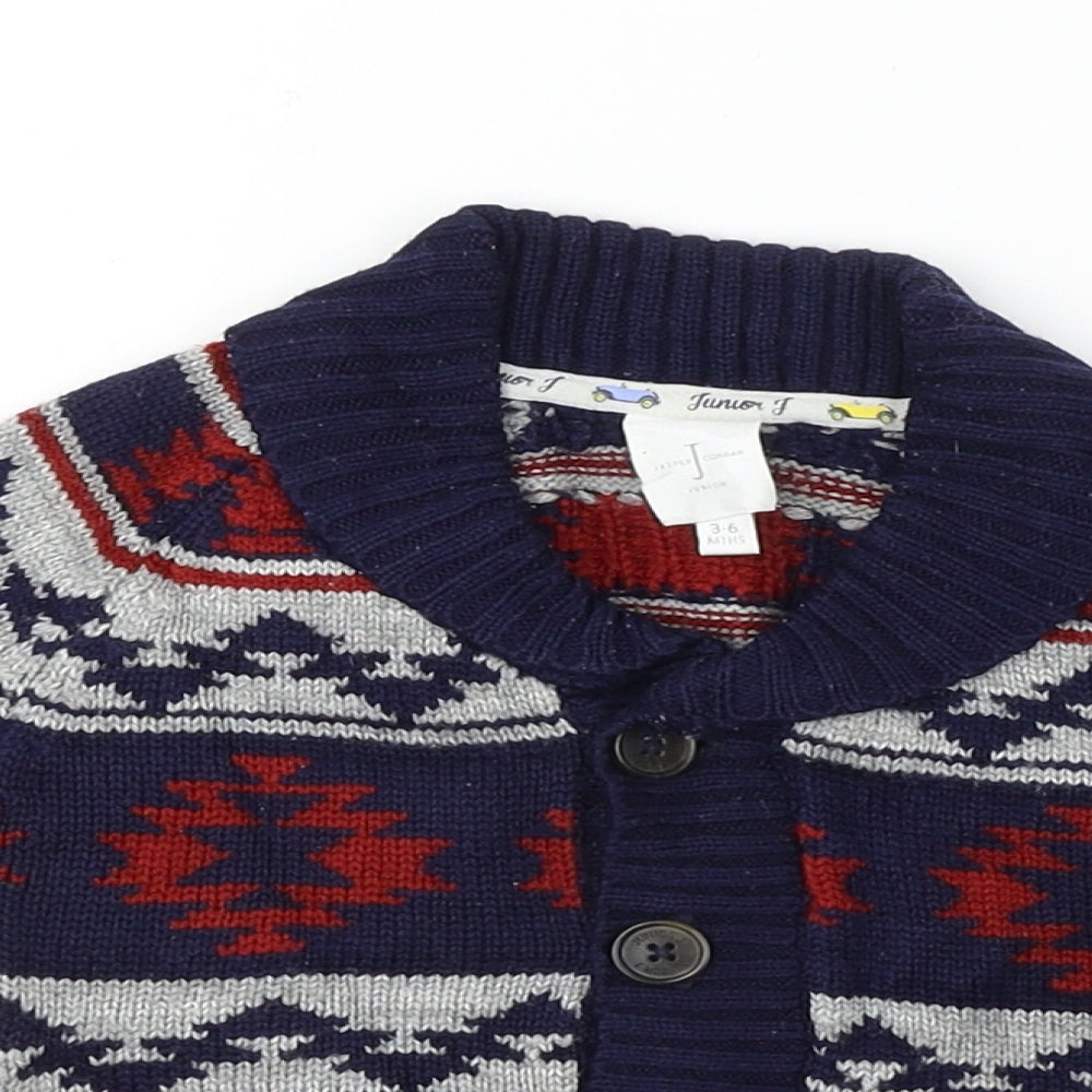 Jasper Conran  Boys Blue   Cardigan Jumper Size 3-6 Months