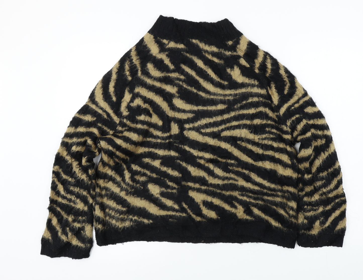 TU Womens Beige Animal Print  Pullover Jumper Size 16