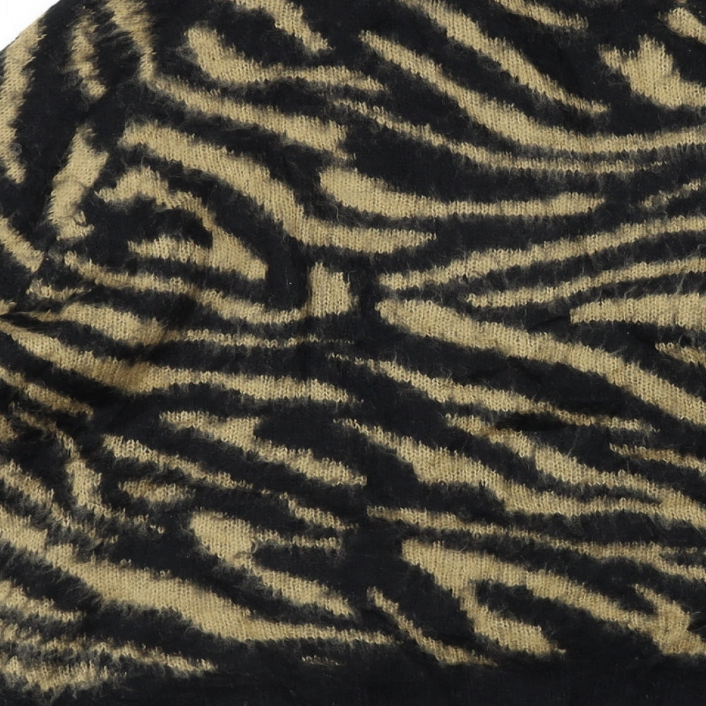 TU Womens Beige Animal Print  Pullover Jumper Size 16