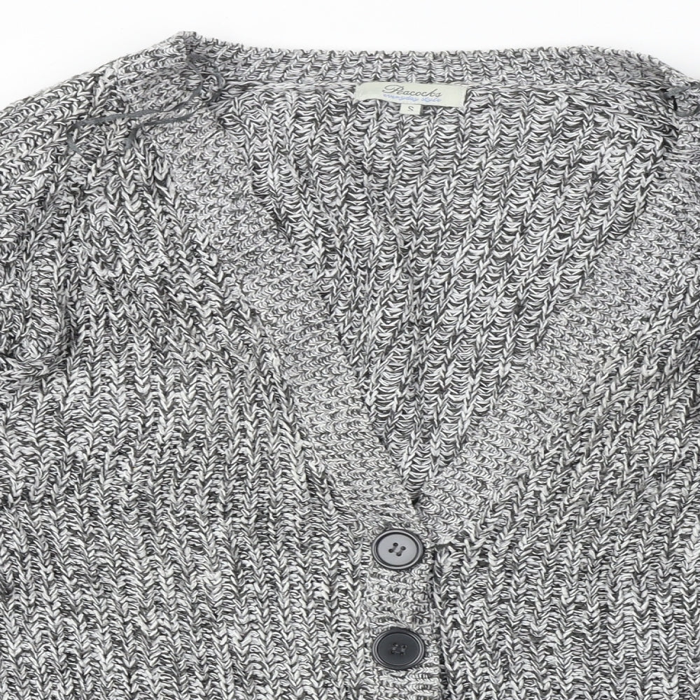 Peacocks  Womens Grey   Cardigan Jumper Size S