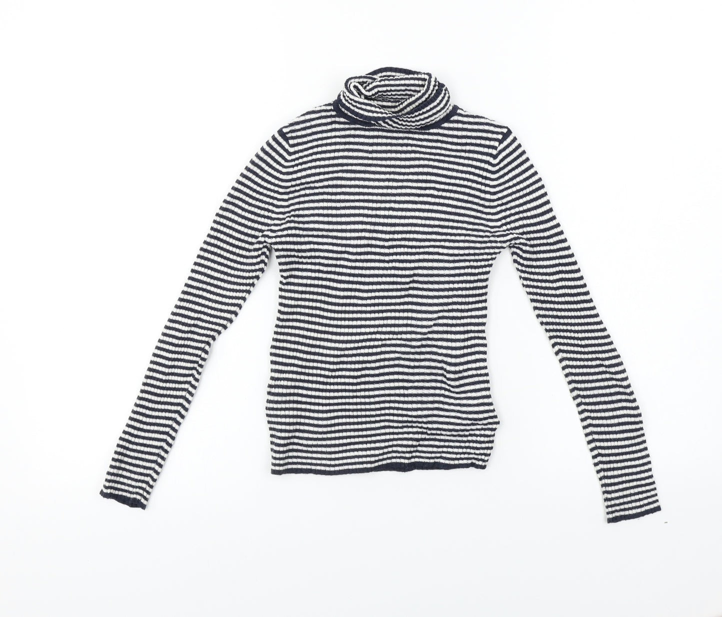 NEXT  Girls White Striped  Pullover Jumper Size 8 Years