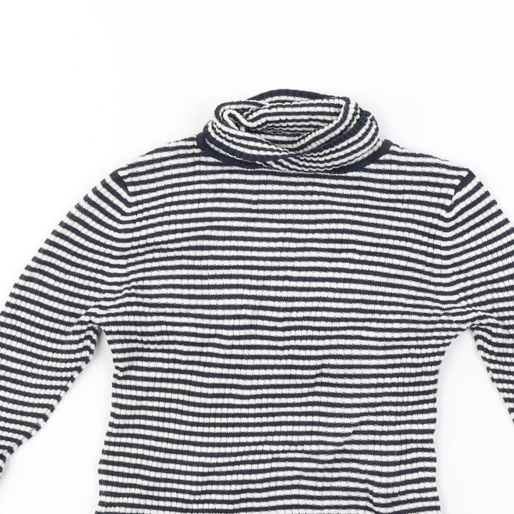 NEXT  Girls White Striped  Pullover Jumper Size 8 Years