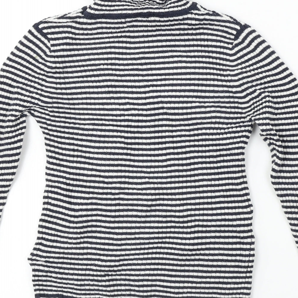 NEXT  Girls White Striped  Pullover Jumper Size 8 Years