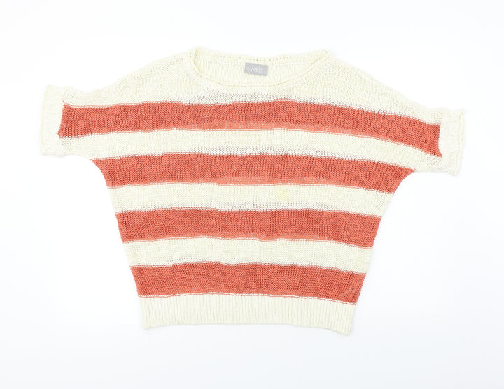 Wallis  Womens Beige Striped  Pullover Jumper Size L