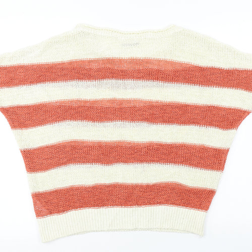Wallis  Womens Beige Striped  Pullover Jumper Size L