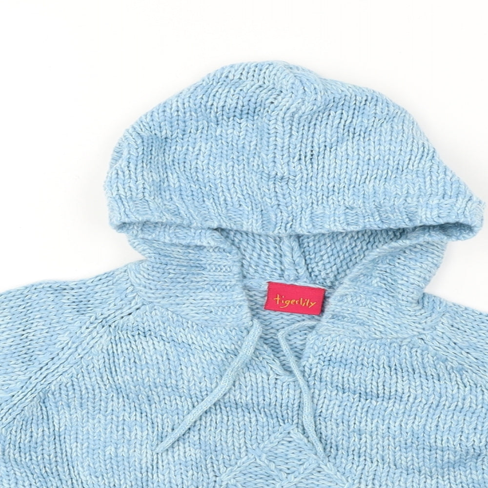 Tigerlily  Girls Blue   Pullover Hoodie Size 5-6 Years