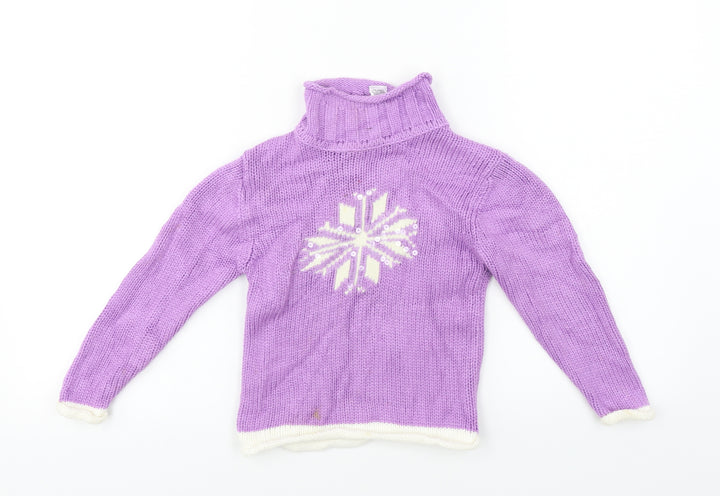 BHS  Girls Purple   Pullover Jumper Size 5 Years