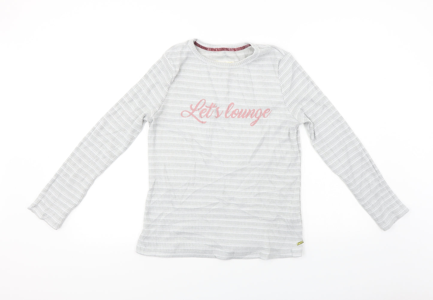 lounge wear  Womens Grey Striped  Pullover Jumper Size 14