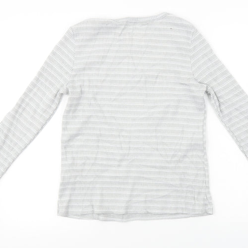 lounge wear  Womens Grey Striped  Pullover Jumper Size 14