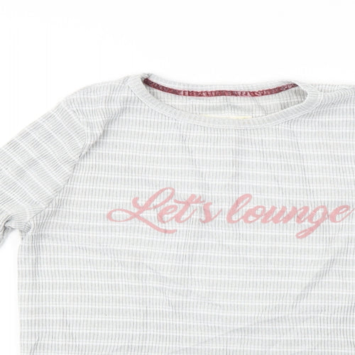 lounge wear  Womens Grey Striped  Pullover Jumper Size 14