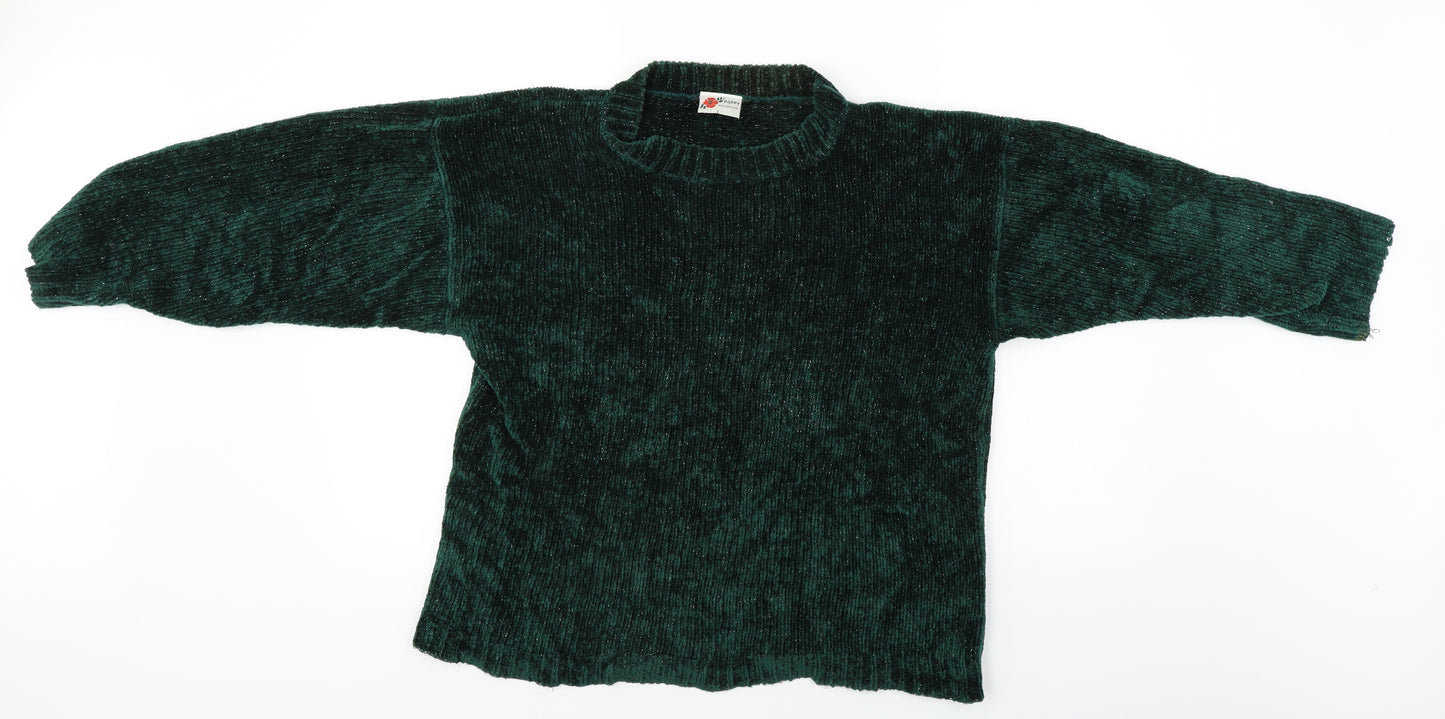 Poppy Womens Green   Pullover Jumper Size L