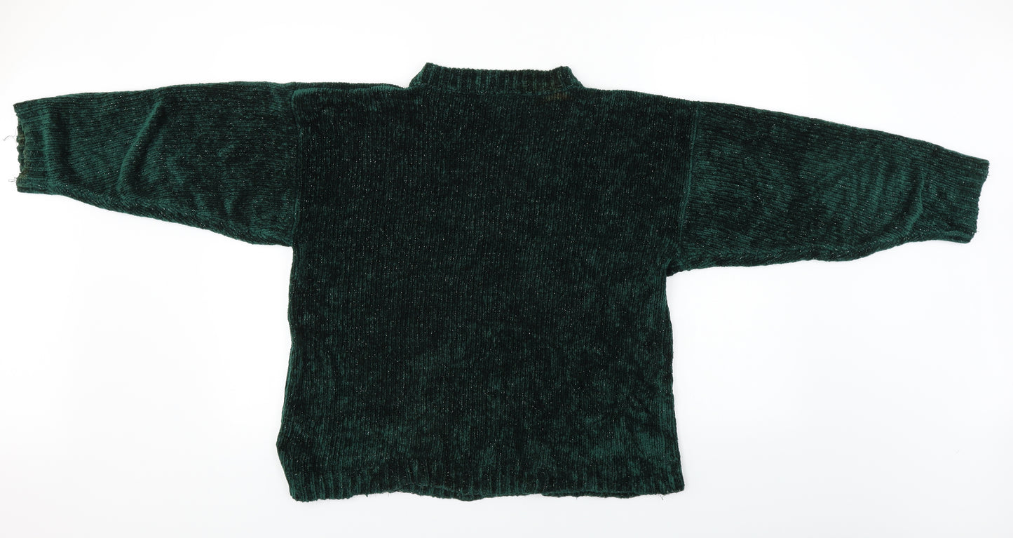 Poppy Womens Green   Pullover Jumper Size L