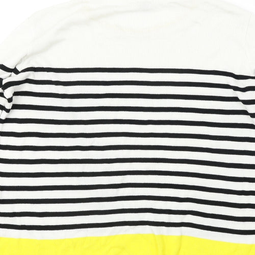 Dorothy Perkins  Womens White Striped  Pullover Jumper Size 10