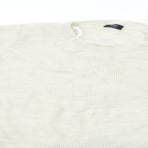 F&F  Womens Beige   Pullover Jumper Size 12