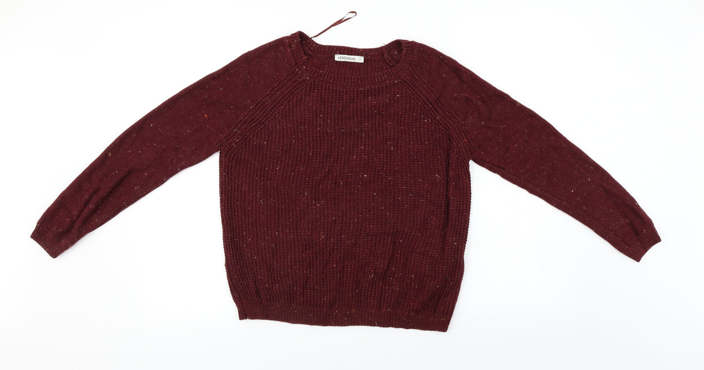 low casual  Womens Red   Pullover Jumper Size L