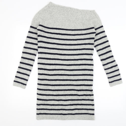 ASOS Womens Grey Striped  Pullover Jumper Size 6