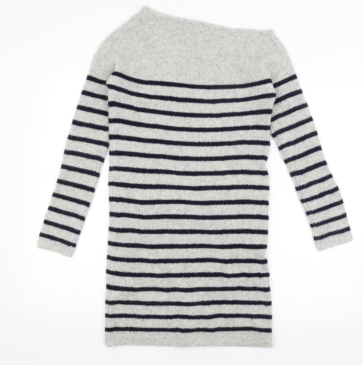 ASOS Womens Grey Striped  Pullover Jumper Size 6